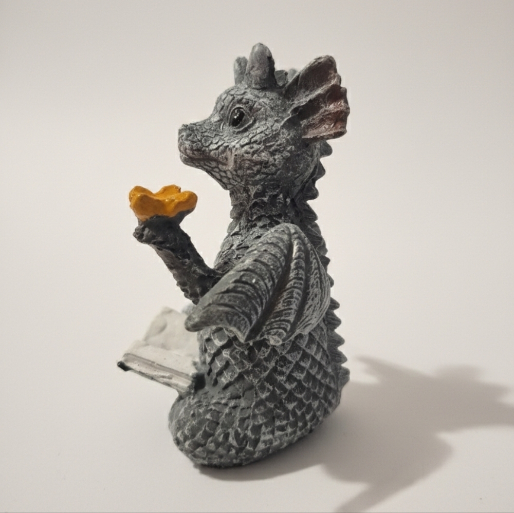 NEW Dragon Figurine with Book &  Butterfly Shelf Decor - Picture 6 of 6